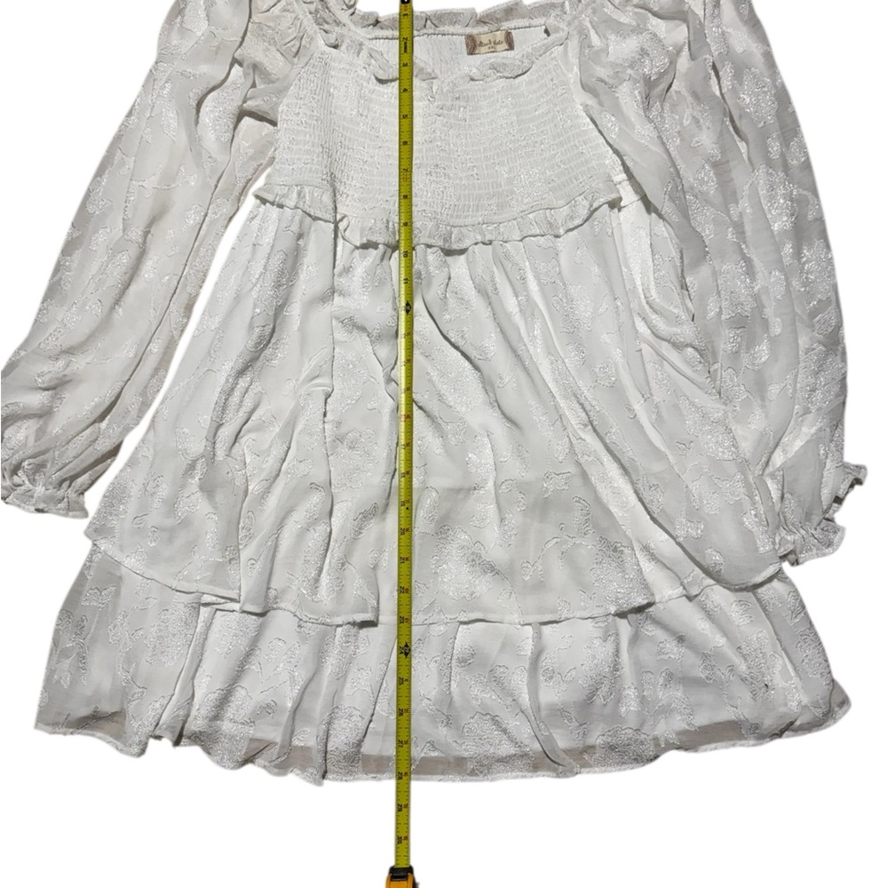 Altar'd State White Dress with Floral Lace Detail - Picture 6 of 7